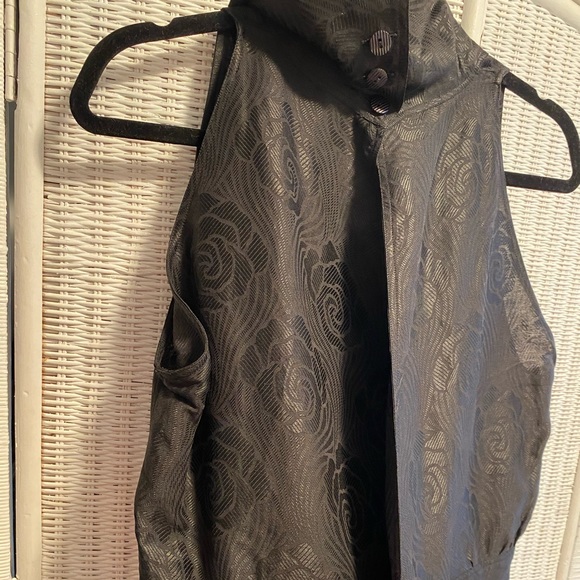 Vintage Fendi Black Rose Embroidered Formal Gown - Picture 7 of 14